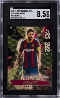 2020-21 Topps Chrome UEFA Champions League "Joga Bonita Superfractor" #JB-2 Lionel Messi (#1/1) - SGC NM-MT+ 8.5